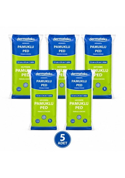 Dermateks Pamuklu Ped 12 24cm 5 Adet