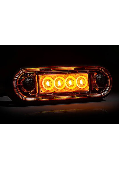 Frıstom Ft-073 4 Ledli Pozisyon Lamba Ledli Turuncu 12v - 36v 0,15 Mt Siyah Lastik Contalı