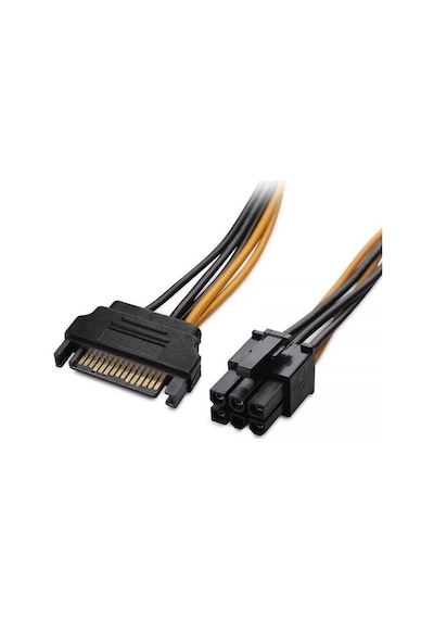 30 cm 15 pin sata 6 pin pci express kablo 15 pin erkek sata 6 pin dişi pci exp grafik kartı güç kablo