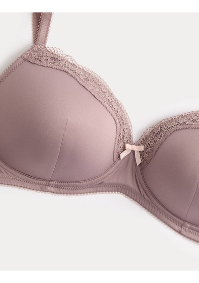 Marks & Spencer Jasmine Dantelli Desteksiz Full Cup Sütyen T33003008 Kahverengi