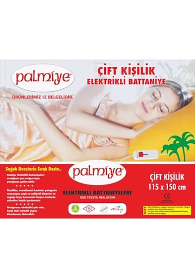 Palmiye Çift Kişilik Elektrikli Battaniye Süngerli Diğer
