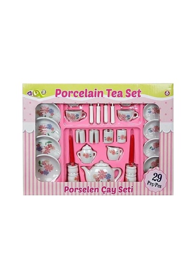 Mey İthalat Porselen Çay Seti çok renkli