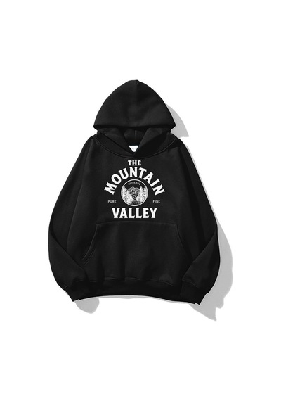 Tarzsokak Unisex Mountain Valley Sweatshirt Siyah