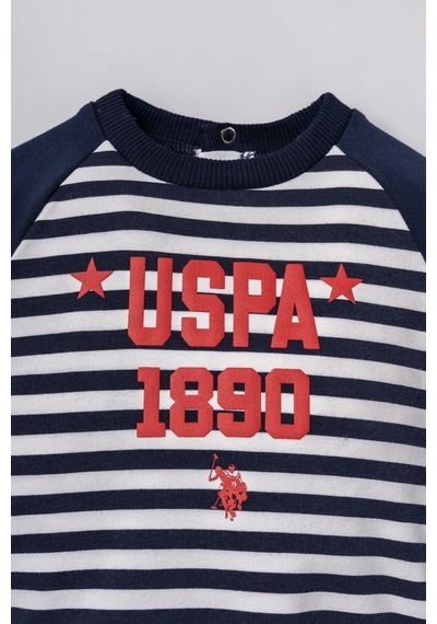 U.S. Polo Assn. Erkek Bebek Stripes Lacivert Uzun Kol Pijama Takım Usb3164-c-v1 Usb3164-c-v1