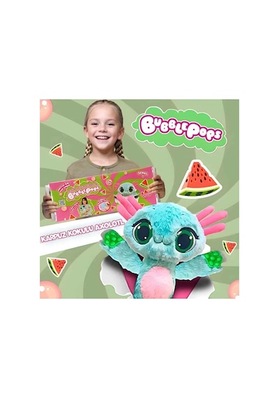 Bubble Pops Whacky Watermelon Axolotl: Kokusuyla Büyüleyen Şişme Peluş Aksolotl 1555239