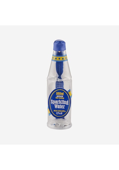 Mavi Suni Deri Soda Makyaj Çantası 6,5x23 Cm