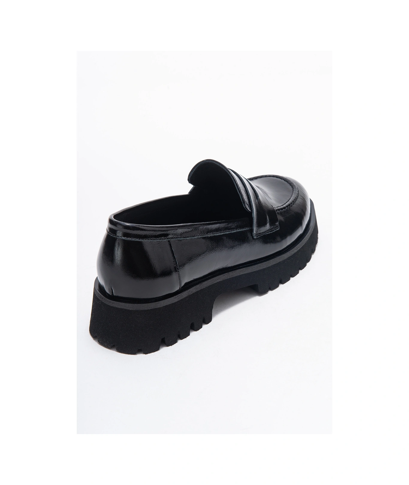 Luvishoes Luvi Shoes Vıonel Siyah Rugan Hakiki Deri Kadın Loafer Ayakkabı SİYAH RUGAN