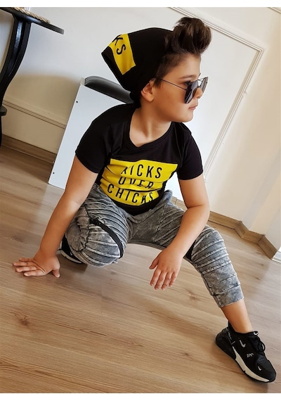 Turuncu Gardrop Kicks Over Fular Detay Erkek Çocuk Takım Çok Renkli