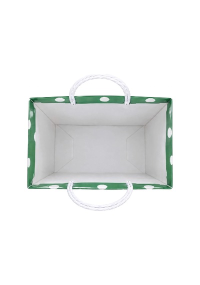 Kraft Çanta 31x12x41 Yeşil Puantiyeli 25 Adetli