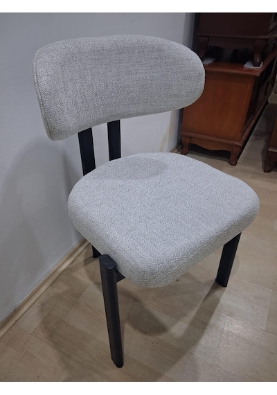 Sandalye 90603 Eliza Model Metal Siyah Ayak 1 Ad Ortopedik Kalın Sünger Siyah
