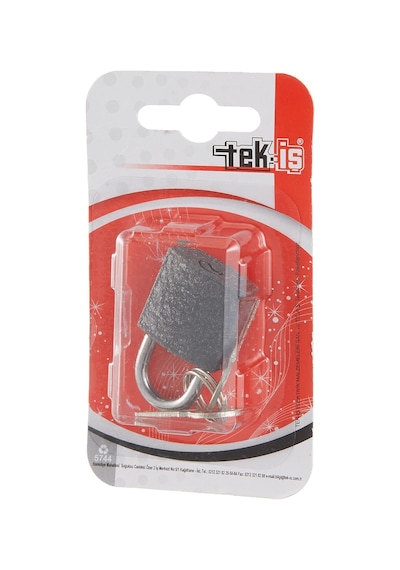 Tek-iş 524164 Asma Kilit Gri Döküm, Gri, 25mm