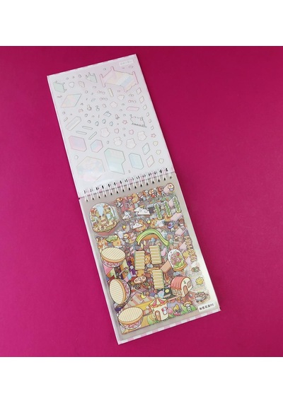 Dıy Kendin Yap 5d Sahne Tasarımlı Sticker Defteri Seti 20 Sahne + 20 Şeffaf Çıkartma Sayfası Çok Renkli
