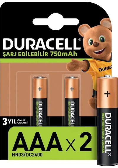 Duracell Şarj Edilebilir Aaa 750 Mah Pil 2 Li Paket