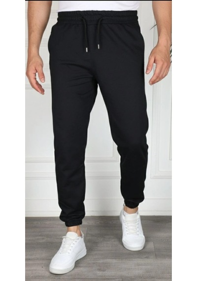 Barlashive Erkek Jogger Eşofman Altı Cepli, Paça Lastikli , Spor Pantolon - Siyah Çok Renkli