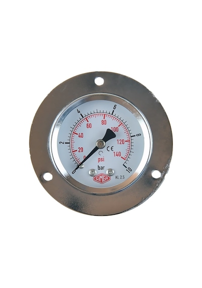 Simga 0-40 Bar Çap Ø52 MM Ön Flanşlı Kuru Tip Manometre