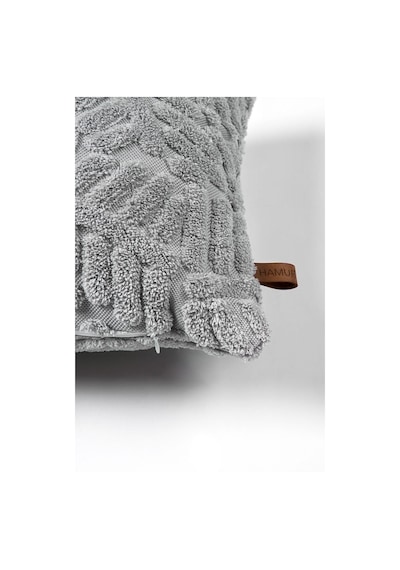 Bohem Özel Tasarım Punch Panç Desen Dekoratif Dikdörtgen Kırlent Kılıfı 28x50 cm Forest Gri