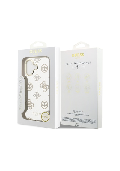 Apple Uyumlu iPhone 17 Kılıf Guess Lisanslı Metal Kamera Çerçeveli Simli Peony Aynalı Kapak Gold Gold