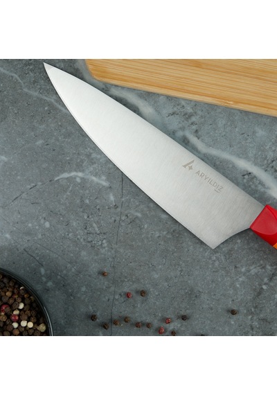 Aryıldız Plurex Big Şef Bıçağı 19 Cm Kırmızı Renkli
