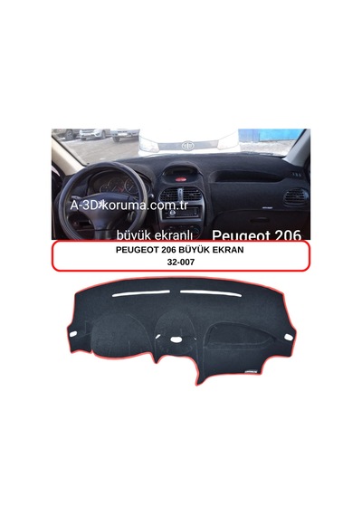 PEUGEOT 206 BÜYÜK EKRAN TORPİDO  KORUMASI / HALISI / ÖRTÜSÜ