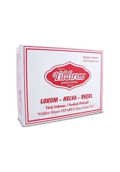 Yıldırım Şekerleme Güllü Muska Lokumu Hakiki Isparta Lokumu 1750 G