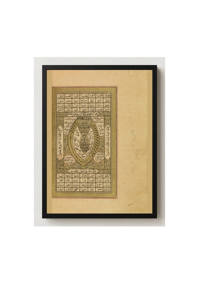 Hat Sanatı Mühr-i Nübüvvet Dua Kitabından Çerçevesiz Poster 21x30 Cm A4 Hat Sanatı İslami Osmanlı