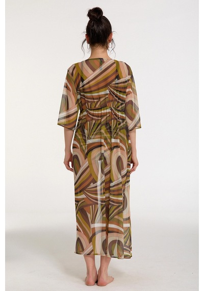 Argento 2106-3010 Kadın Kaftan Kahverengi