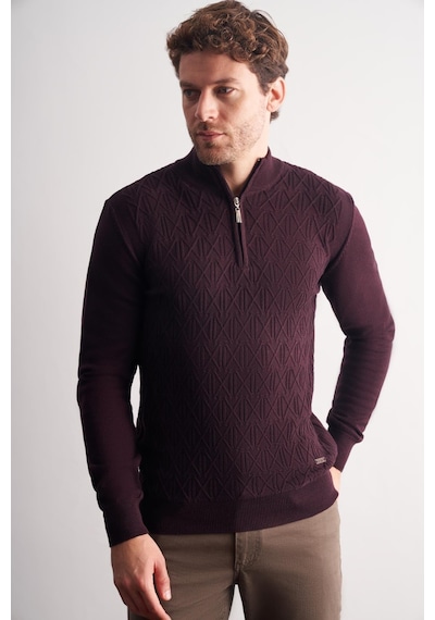 İmza Mürdüm Dik Yaka Uzun Kol Cepsiz Slim Fit Casual Pamuklu Triko Kazak 1012255108 Mürdüm İmza Mürdüm Dik Yaka Uzun Kol Cepsiz Slim Fit Casual Pamuklu Triko Kazak 1012255108 Mürdüm