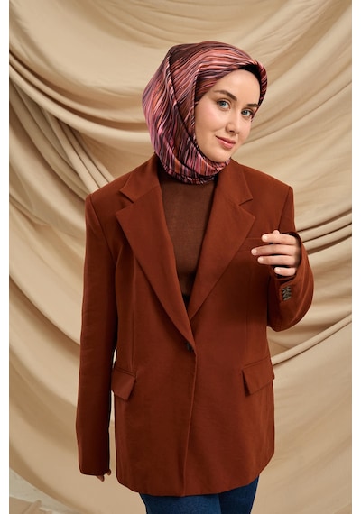 Silk Home Twill İpek Eşarp 11484-31 Taba, Yavruağzı, Pembe, Mor, Kahve