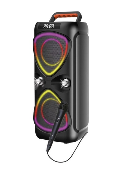 D78 Bluetooh Speaker Şarjlı Kablosuz Taşınabilir Hoparlör Mikrofonlu Led Işıklı Parti Speaker Sd Kart Usb Fm Radyo Uzaktan Kumandalı D78
