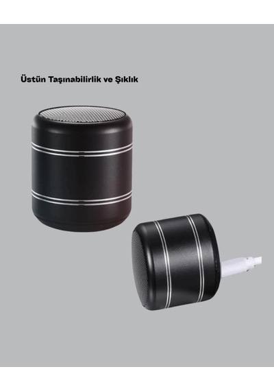 Mini Alüminyum Bluetooth Hoparlör Yüksek Bas Performansı -