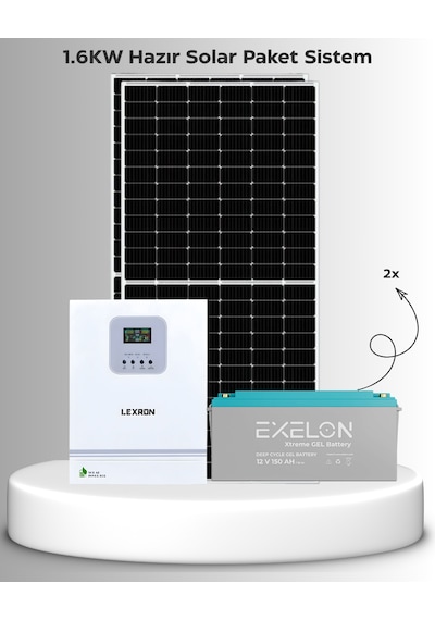 1,6kw Hazır Solar Paket Akıllı Mppt İnverter Off-grid Sistem
