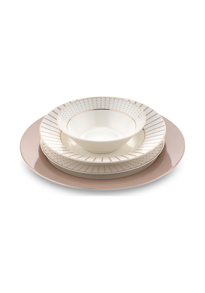 Jumbo Navy 24 Parça 6 Kişilik Yemek Takımı Beıge Bej