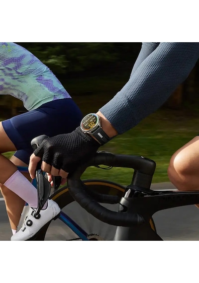 Huawei Watch Gt6 46mm İle Uyumlu Sportstripe Örgü Desen Metal Tokalı Silikon Akıllı Saat Kordonu