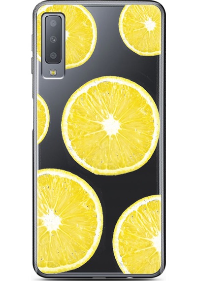 Samsung Uyumlu A7 2017 Lemons Tasarımlı Süper Şeffaf Telefon Kılıfı Çok Renkli