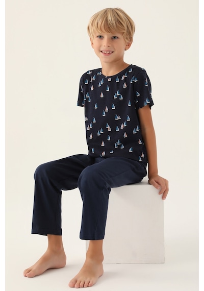 Arnetta Yacht Lacivert Erkek Çocuk Pijama Takımı 5274-42717 Lacivert