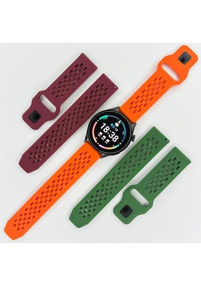Huawei İle Uyumlu Air Loop 22mm Kordon Gt6/gt6 Pro/gt5/gt5 Pro/gt4/gt3/gt3 Pro/gt2/gt2 Pro 46mm İçin Pin-and-tuck Toka Gt6 Pro Kordon Yumuşak Doku Nefes Alabilen Delikli Gt6 Kordonu Çok Renkli