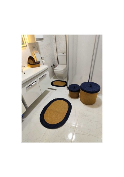 Jüt Hasır 6 Lı Banyo Paspas Takımı Bohem Tarzı Paspas:50x80/ 40x60 /çamaşır Sepet 40x36 ,25x25 Hasır Kırçılmavi Hasır Kırçılmavi Jüt Hasır 6 Lı Banyo Paspas Takımı Bohem Tarzı Paspas:50x80/ 40x60 /çamaşır Sepet 40x36 ,25x25 Hasır Kırçılmavi Hasır Kırçılmavi