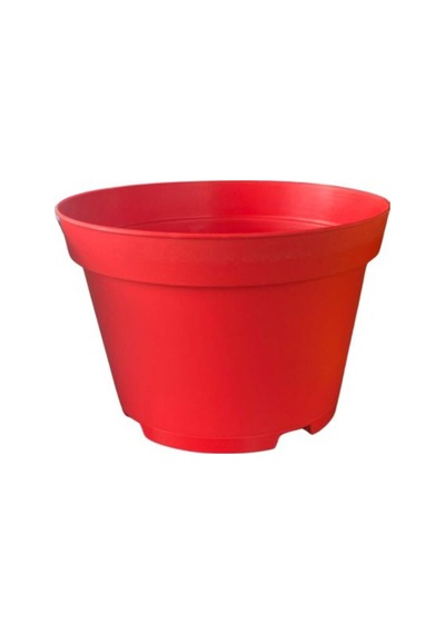 Katı Plastik Sukulent Saksısı 10 Adet Kırmızı 8.5 Cm