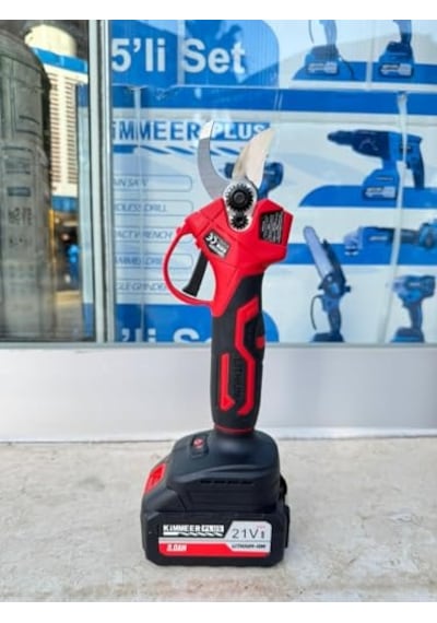 Kimmeer Plus 21v Çift Akülü Bahçe Seti Profesyonel Çelik Şanzımanlı Dal Budama Makası Ve Şarjlı Testere 2 Bataryalı, Çantalı Bahçe Ve Budama Takımı