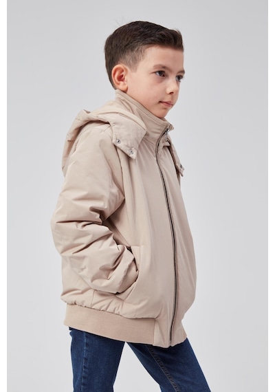 Benitto Kids Erkek Çocuk Kapüşonlu Mevsimlik Ceket 51313 Bej