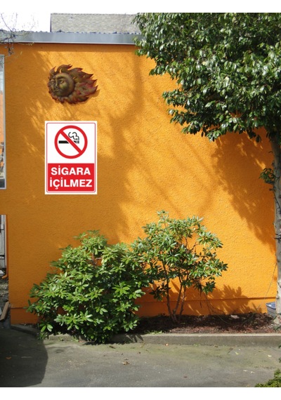 Sigara İçilmez Uyarı Levhası Arkası Yapışkanlı Sticker
