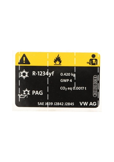Vw 2K0010008B Uyarı Etiketi Sticker Yapıştırma