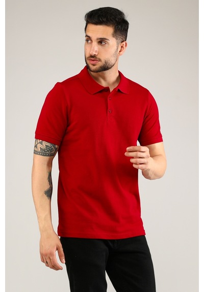 Uniprom Polo Yaka Tişört %100 Pamuk Bordo Erkek Bordo
