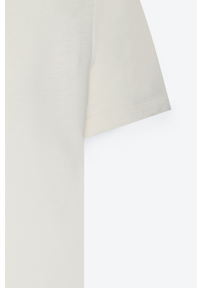 AC&Co / Altınyıldız Classics Erkek Slim Fit Dar Kesim Pamuklu Bisiklet Yaka Tişört - Ekru