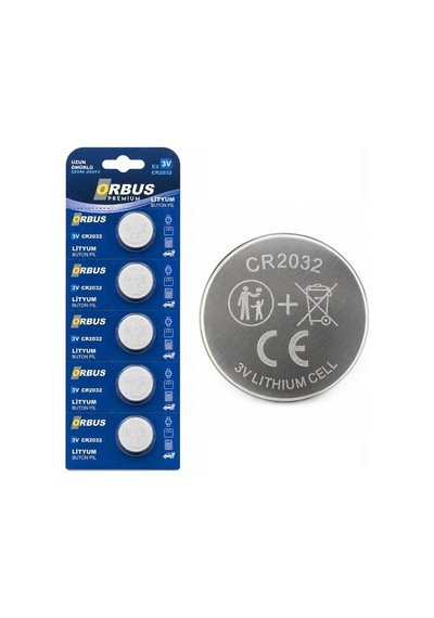 Orbus Premium Cr2032 3v Lityum Buton Pil - 10 Paket 50 Pil