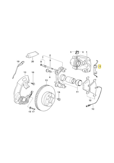 Bmw E39 Ate Ön Fren Kaliper Yayı 34116763028
