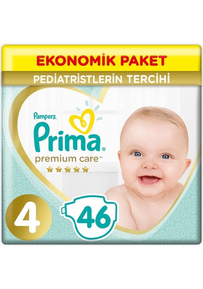 Prima Premium Care Bebek Bezi Eko Paket 4 Beden 46 Adet 4 Numara