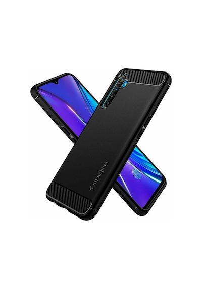 Spigen Realme Xt İle Uyumlu Kılıf Rugged Armor Matte Black Siyah