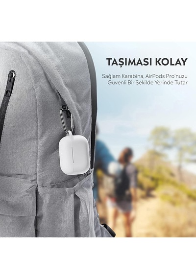 Airpods Pro Lansman Silikon Kılıf Beyaz