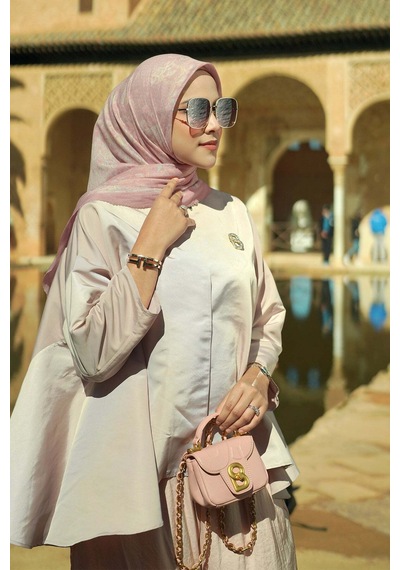 Buttonscarves Granada Piliseli Şal - Pink Mist Pembe